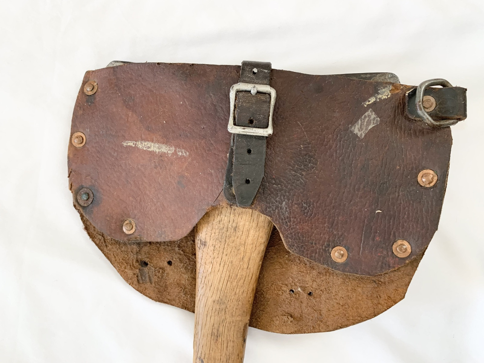 Vintage Kelly True Temper Woods Slasher Double Bit Cruiser Ax Leather Sheath