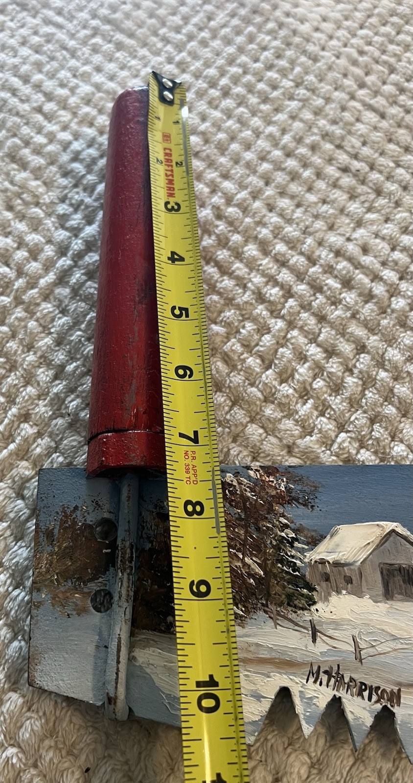 4 Foot Hand Painted 2 Man 2 Handle Crosscut Saw Signed By Artist The Seasons