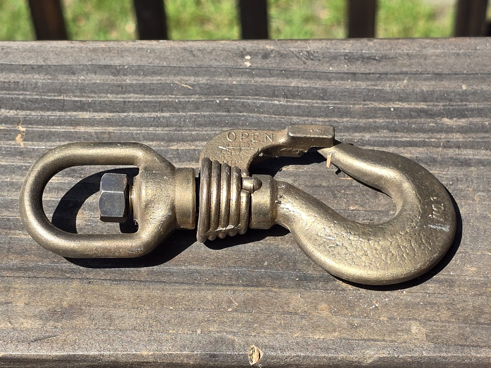 Vintage E.D. BULLARD S.F. BRONZE Brass SAFETY HOOK Swivel No. 1