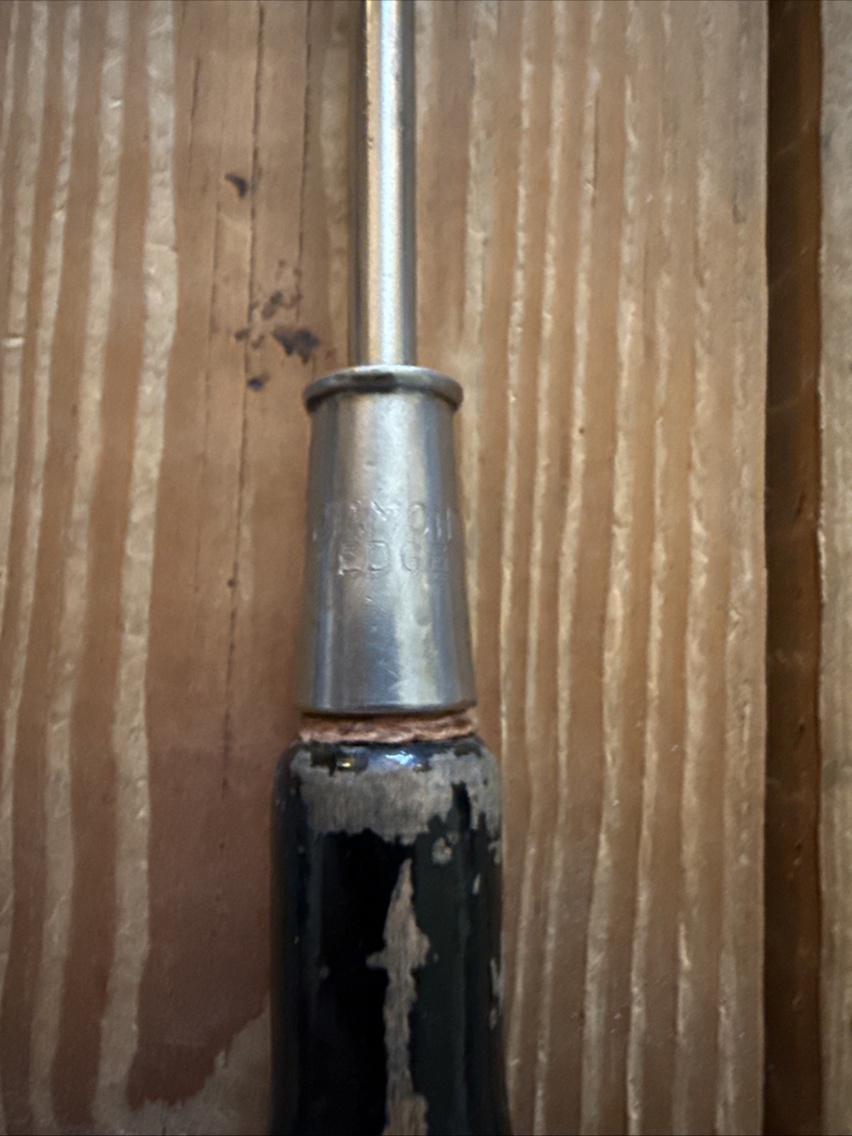 Vintage Diamond Edge 12 Long Wooden Handle 1/4” Slotted Flat Tip Screwdriver USA