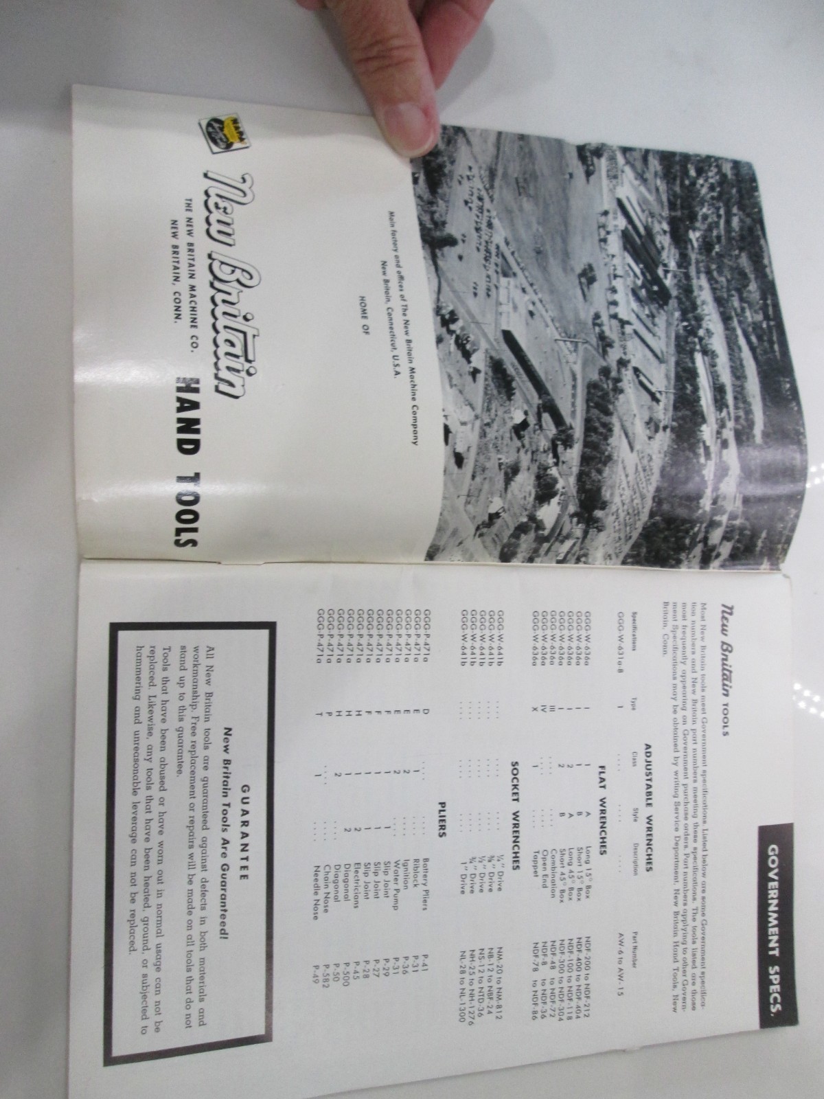 1960 Vtg Mechanics Hand Tools by New Britain Catalog No 59M w/Price List