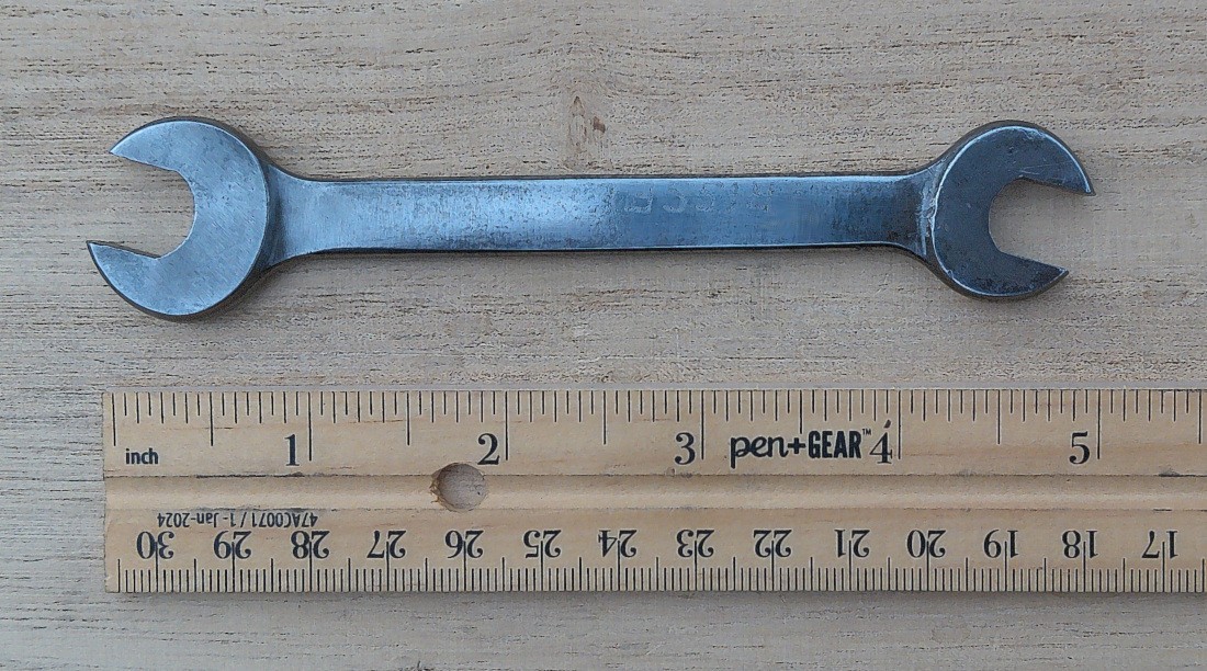 1940 Vintage PLOMB Tools 7/16 X 3/8 inch Open End WRENCH Model No. 3021