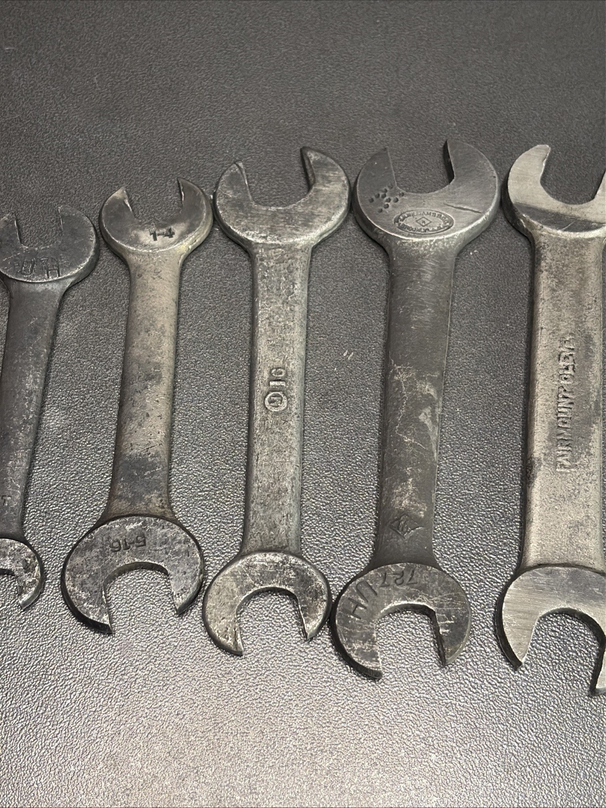 10 Antique Open End Box Wrenches Many Different Brands JH Williams, Fairmount