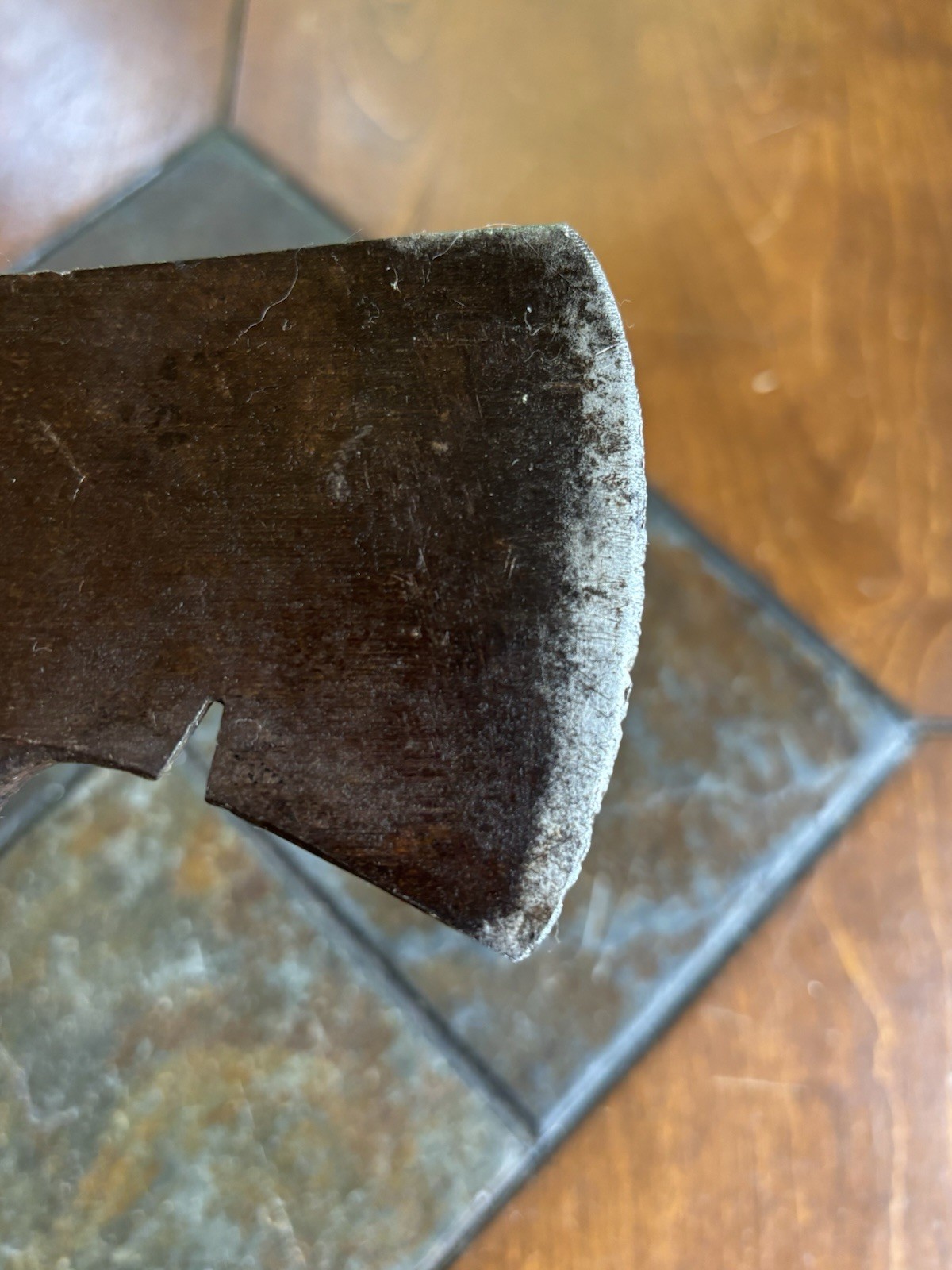Vintage Axe Hatchet Embossed King Made in Germany Steel Handle Wood Grip