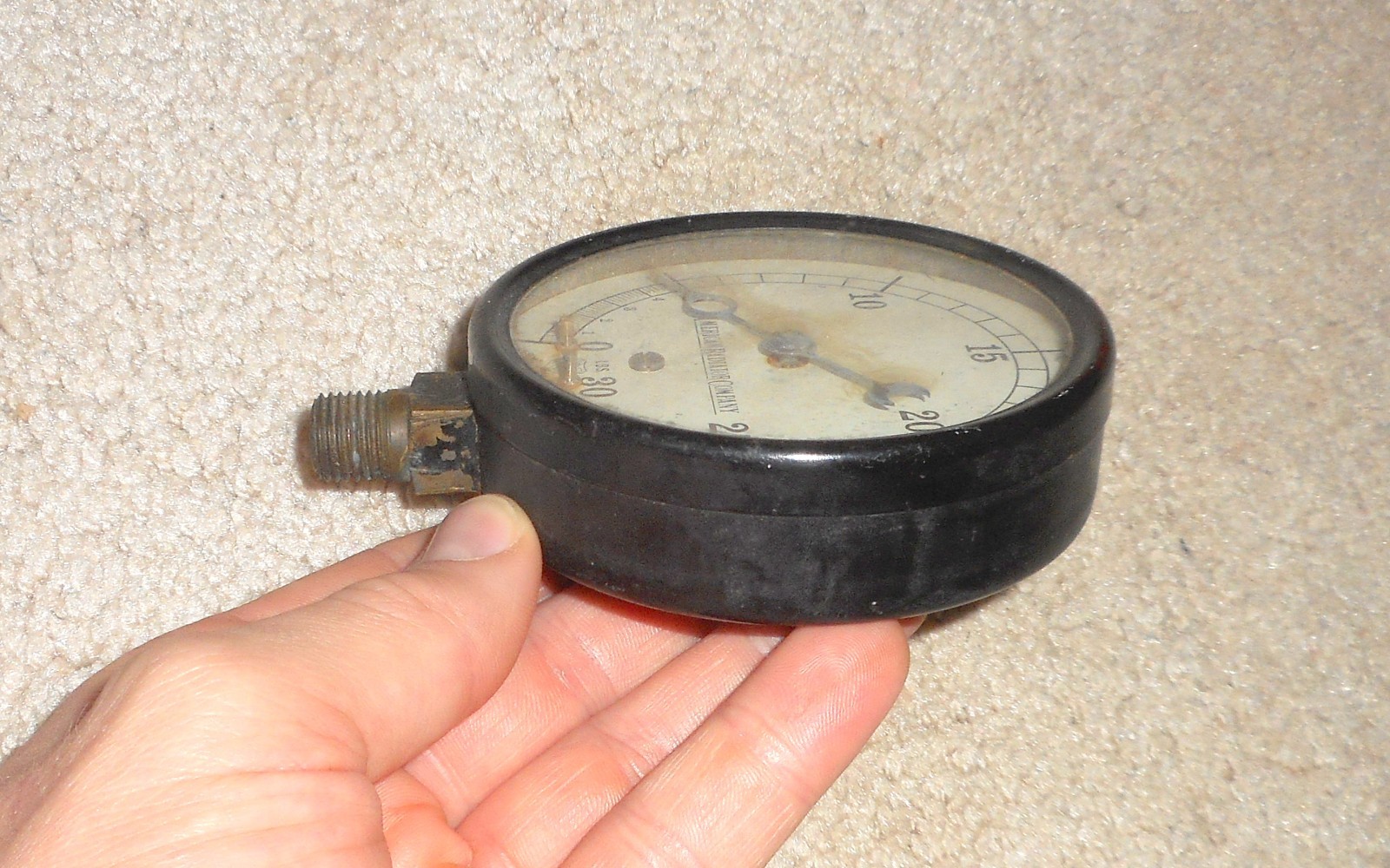 VINTAGE AMERICAN RADIATOR CO ASHCROFT INDUSTRIAL FACTORY GAUGE GAGE