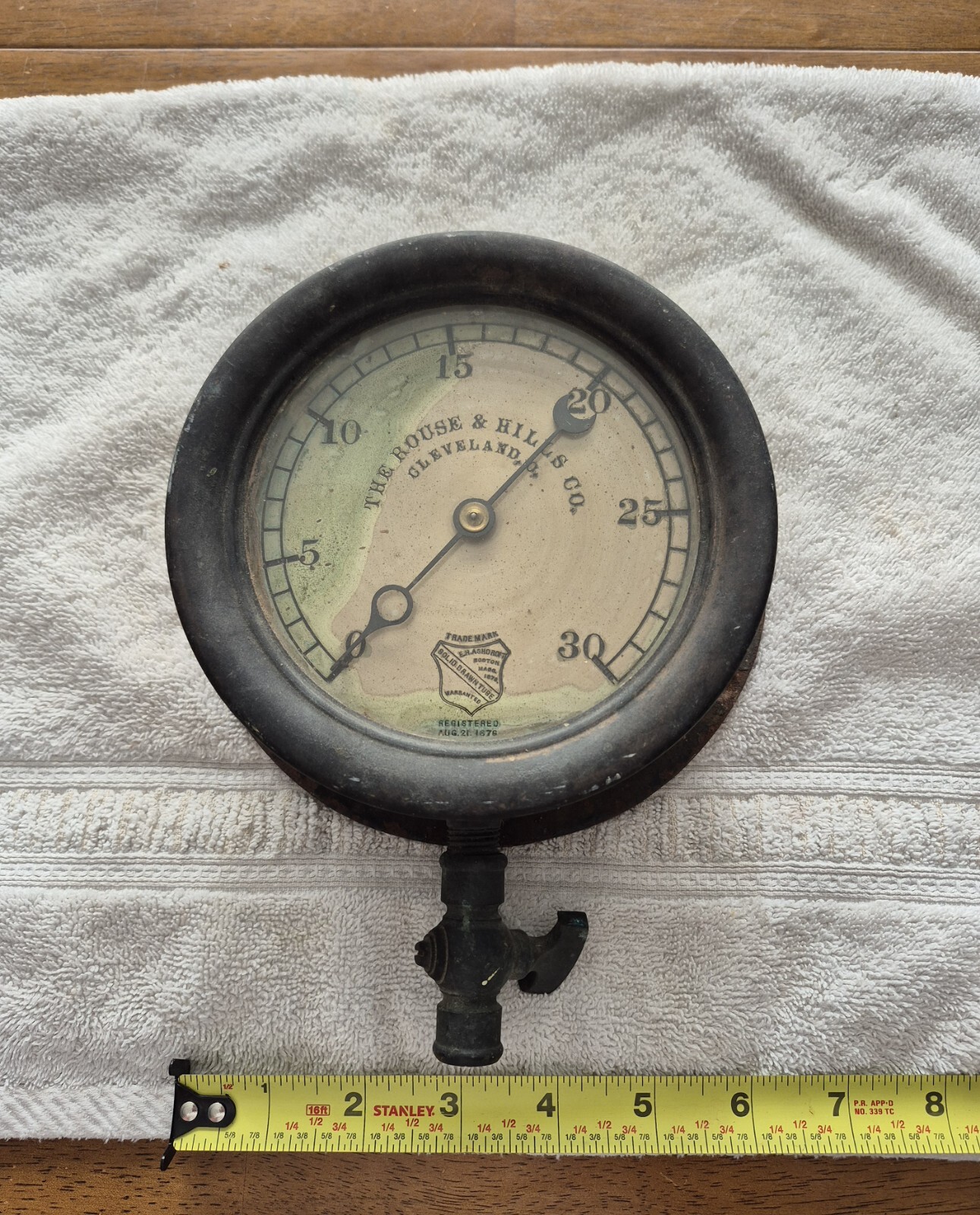 Antique Rouse & Hills Co. Cleveland, OH, EH Ashoroft Boston, Mass Presure Guage