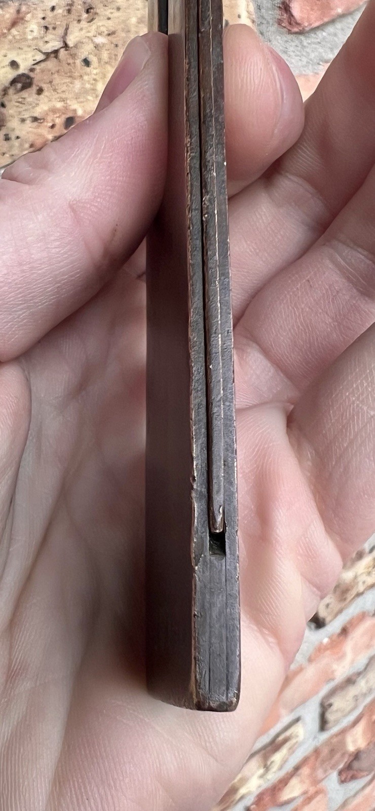 Stamped M.C WISE Antique Solid Brass Sliding T Bevel Gauge Square Carpenter Tool