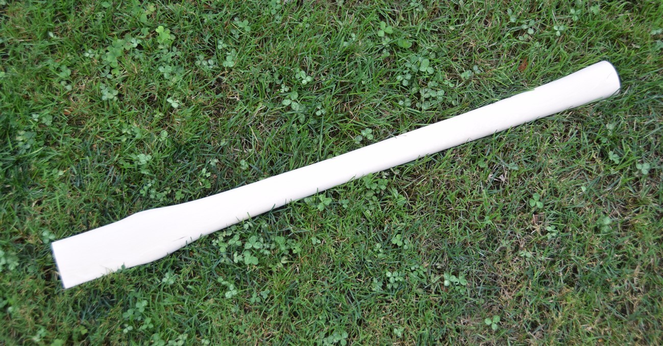HICKORY 28″ Double Bit AXE HANDLE ~ UNFINISHED ~ Amish Made 5/8 x 2-1/4″ eye