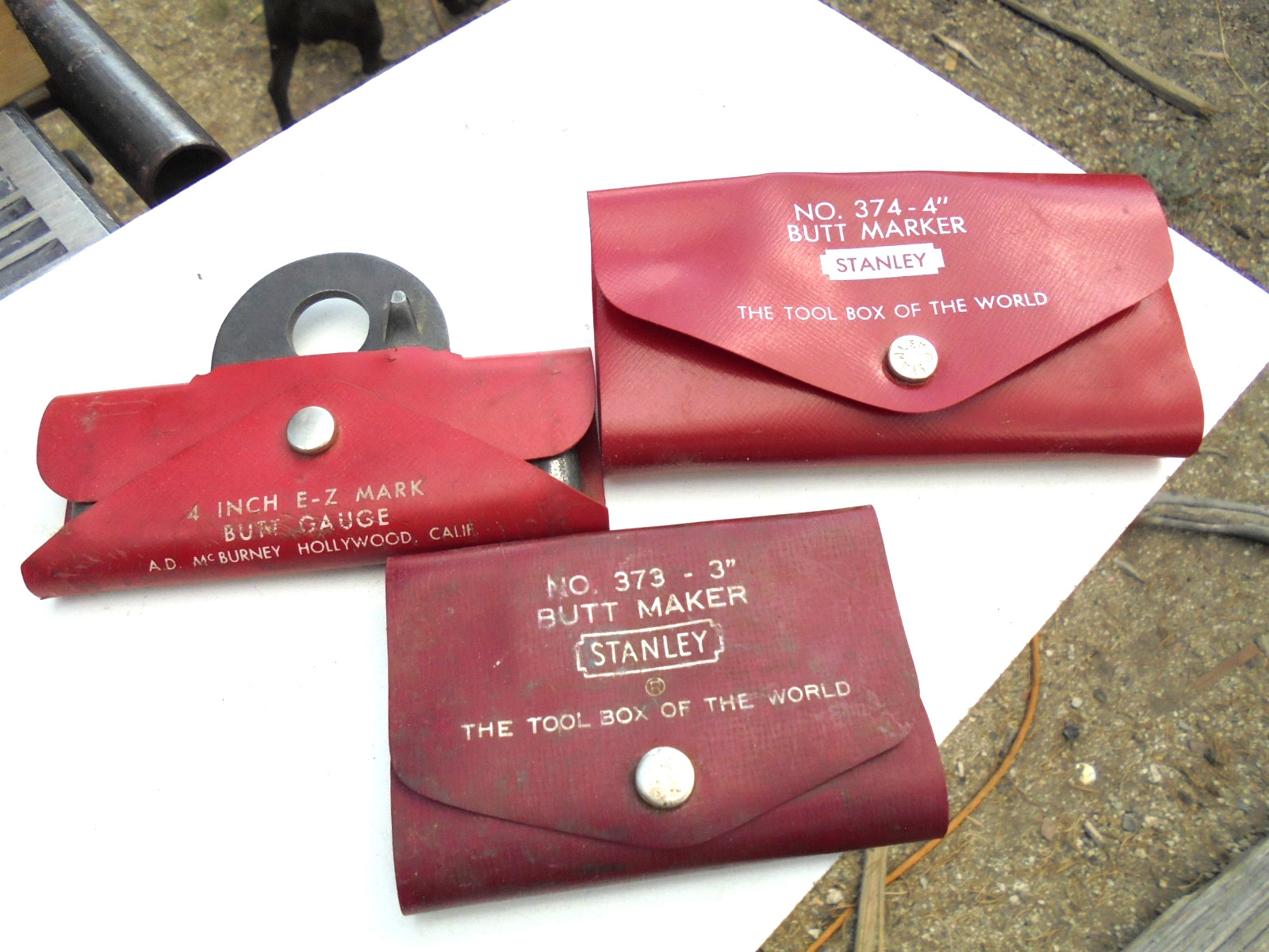 Butt Marker Lot of 3 – Stanley No. 373 1/2 & No. 374 4″ & E-Z Mark 3″ Gauge