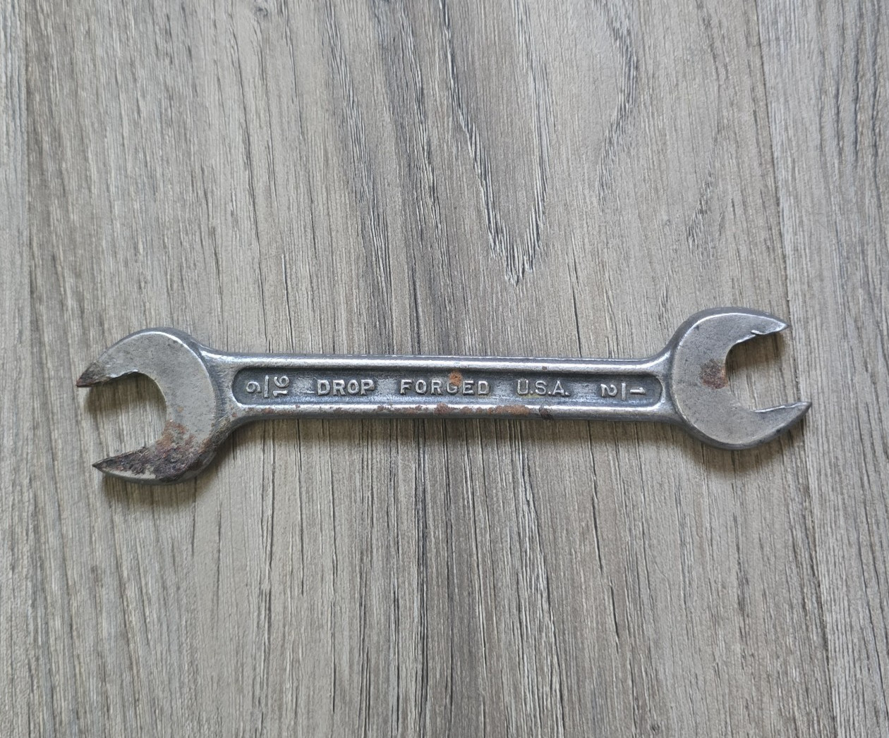 Vtg Drop Forged USA Open End Wrench 1/2″ x 9/16″ Mechanics Hand Tool Old