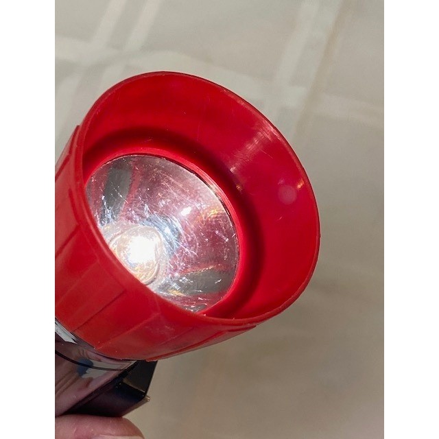 Vintage Eveready Magnet Lite Flashlight Chrome Red Union Carbide Made in USA