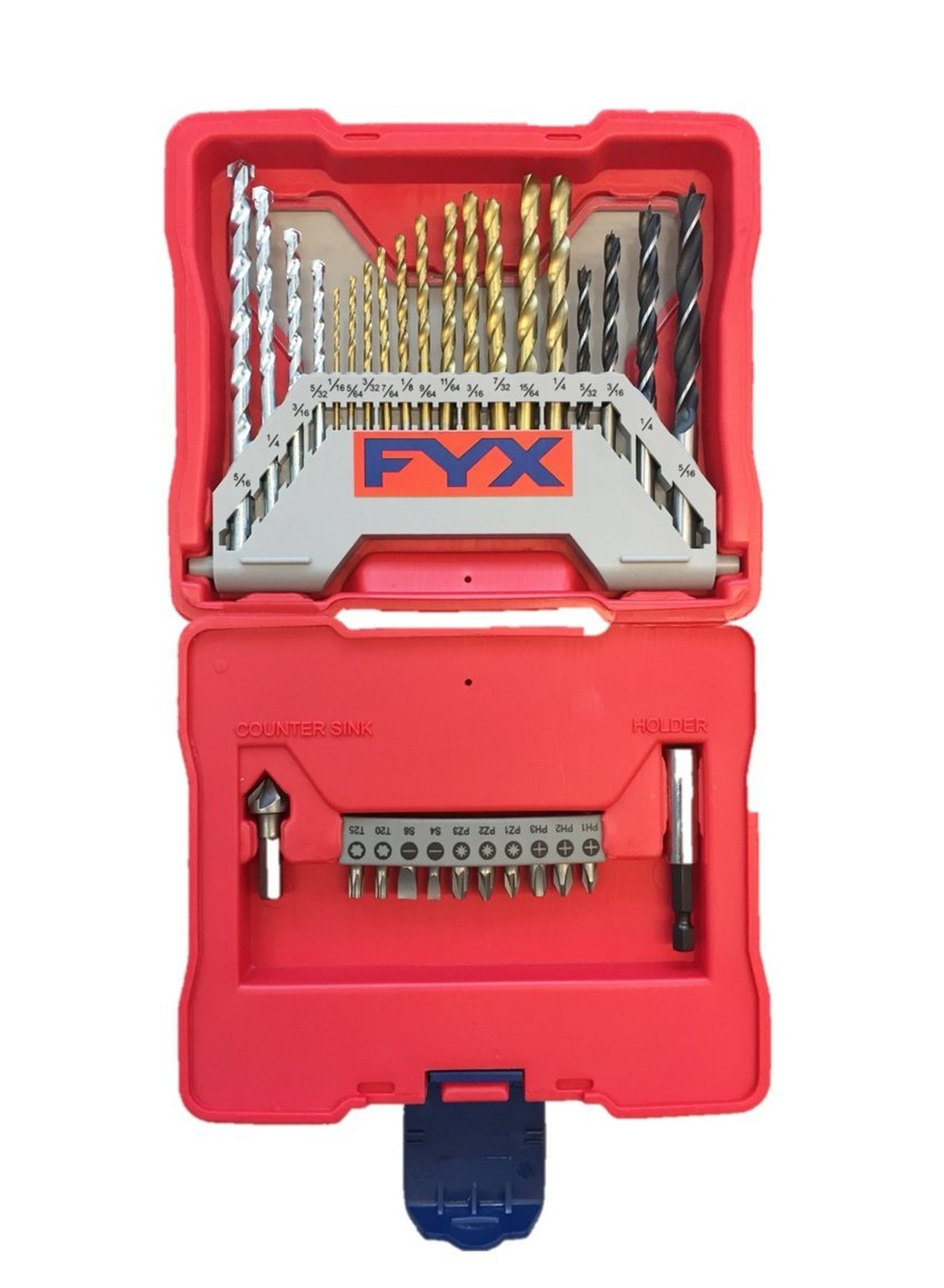 Household Drill and Drive Mixed Set for Wood, Metal and Masonry (31 pcs)