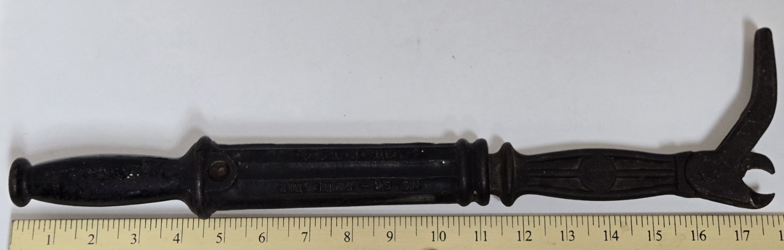 Vintage Bridgeport Hardware Suregrip 56 Nail Puller Slide Hammer Tool