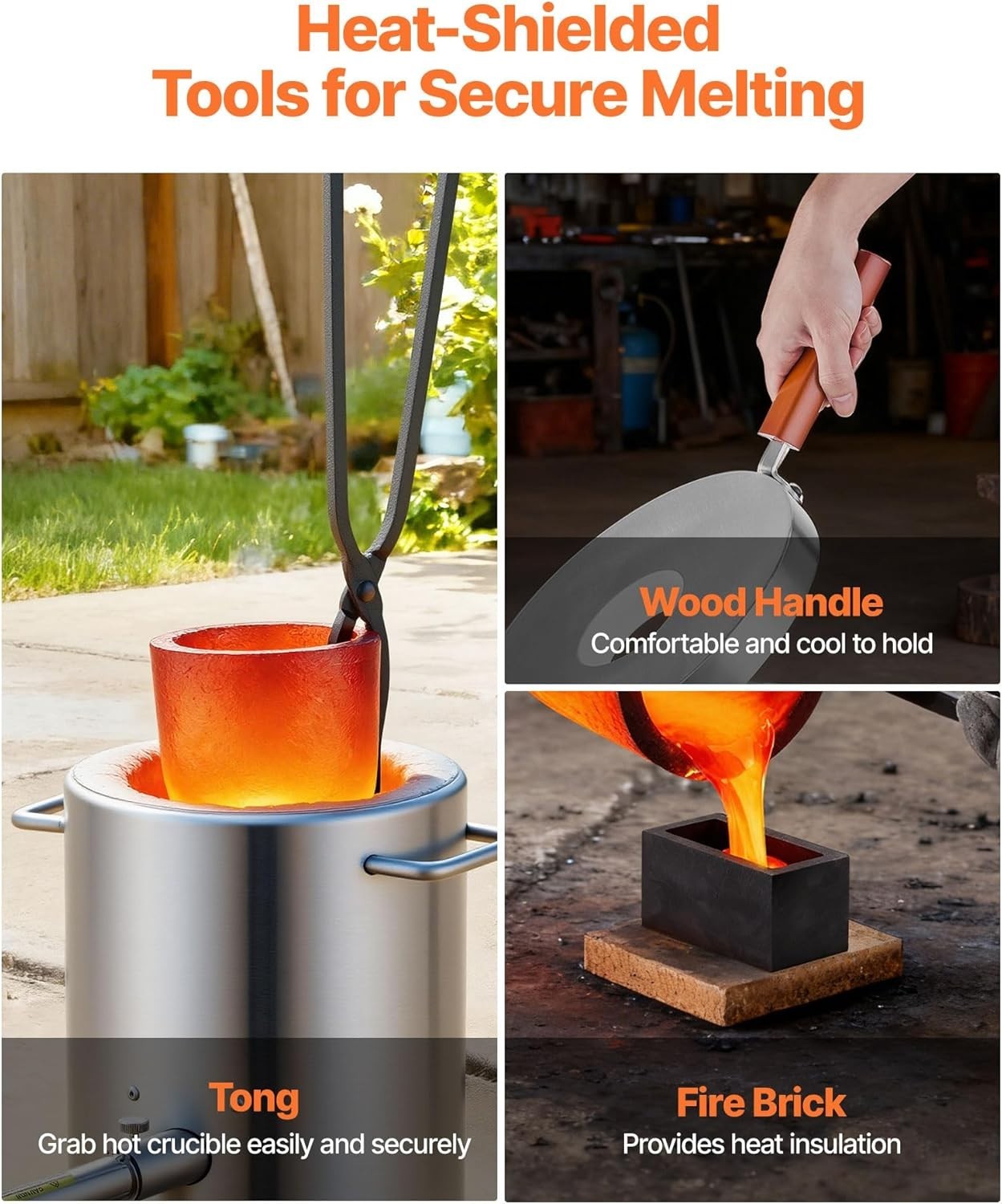 6KG Propane Melting Furnace Kit – Stainless Steel Forge for Metal Casting Art