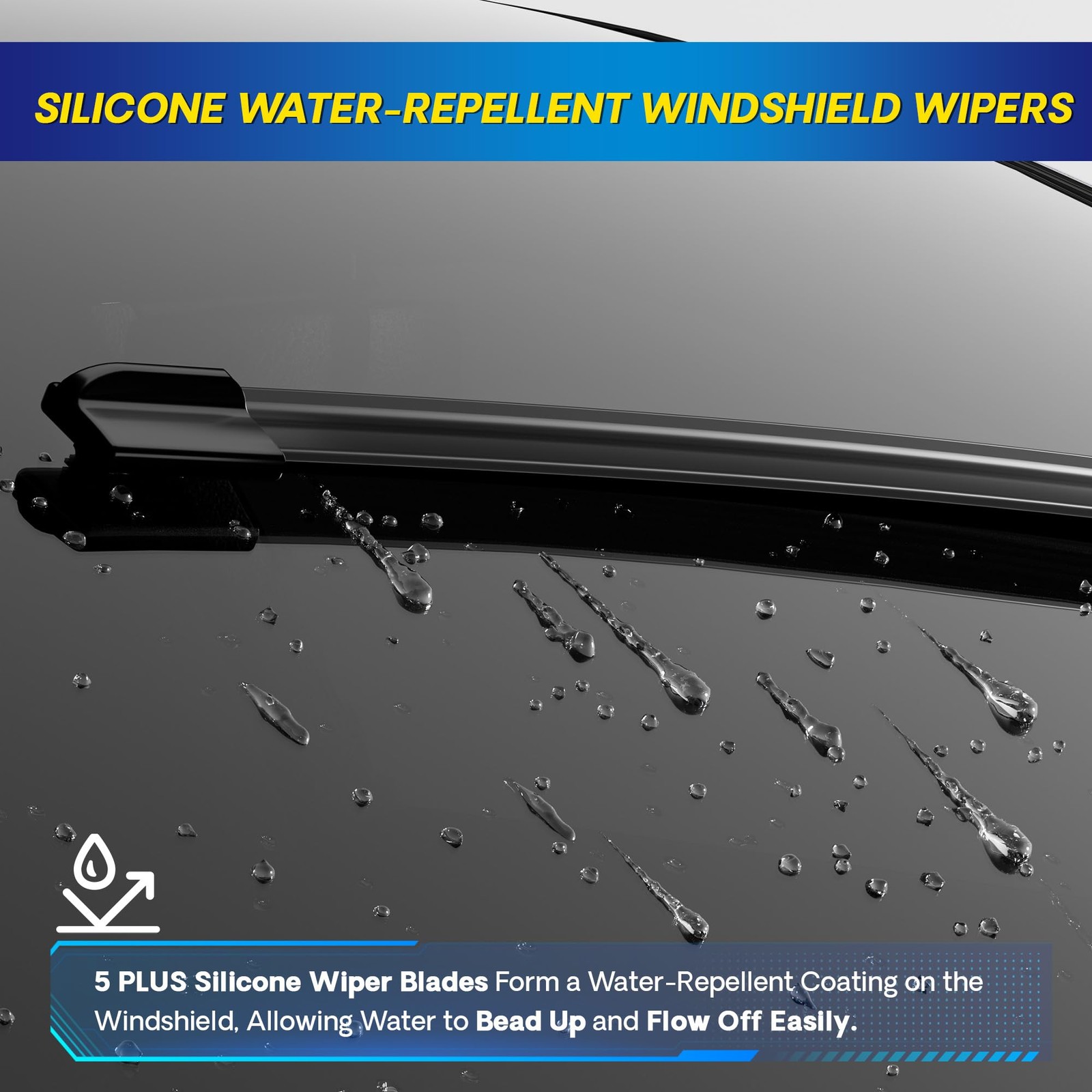 5 PLUS® Silicone Windshield Wiper Blades Replacement for 28″+20″+16AP(HOOK)