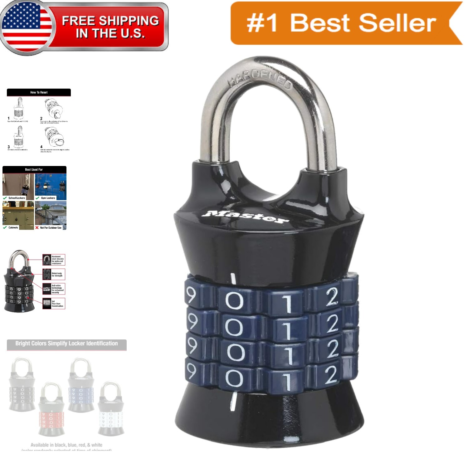 Resettable Keyless Combination Padlock – Durable & Stylish Lock Solution