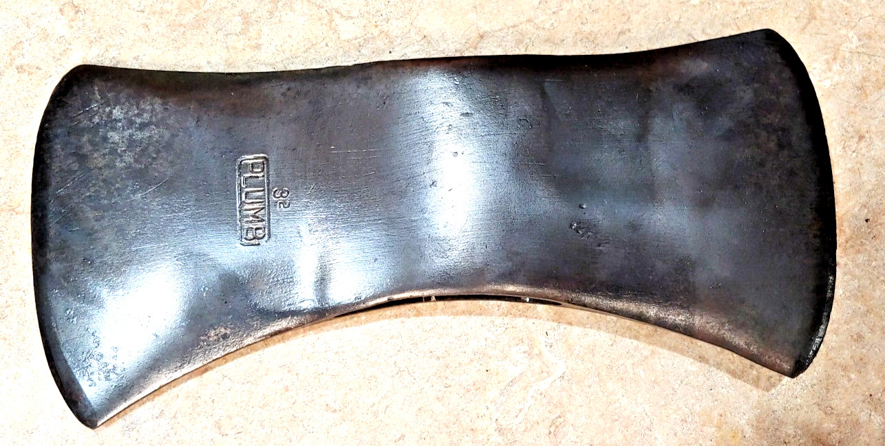 Vintage Plumb No. 3 & 2 Double Bit Axe Head 3 Lbs. 5.5 Oz USA Super Clean EXLT