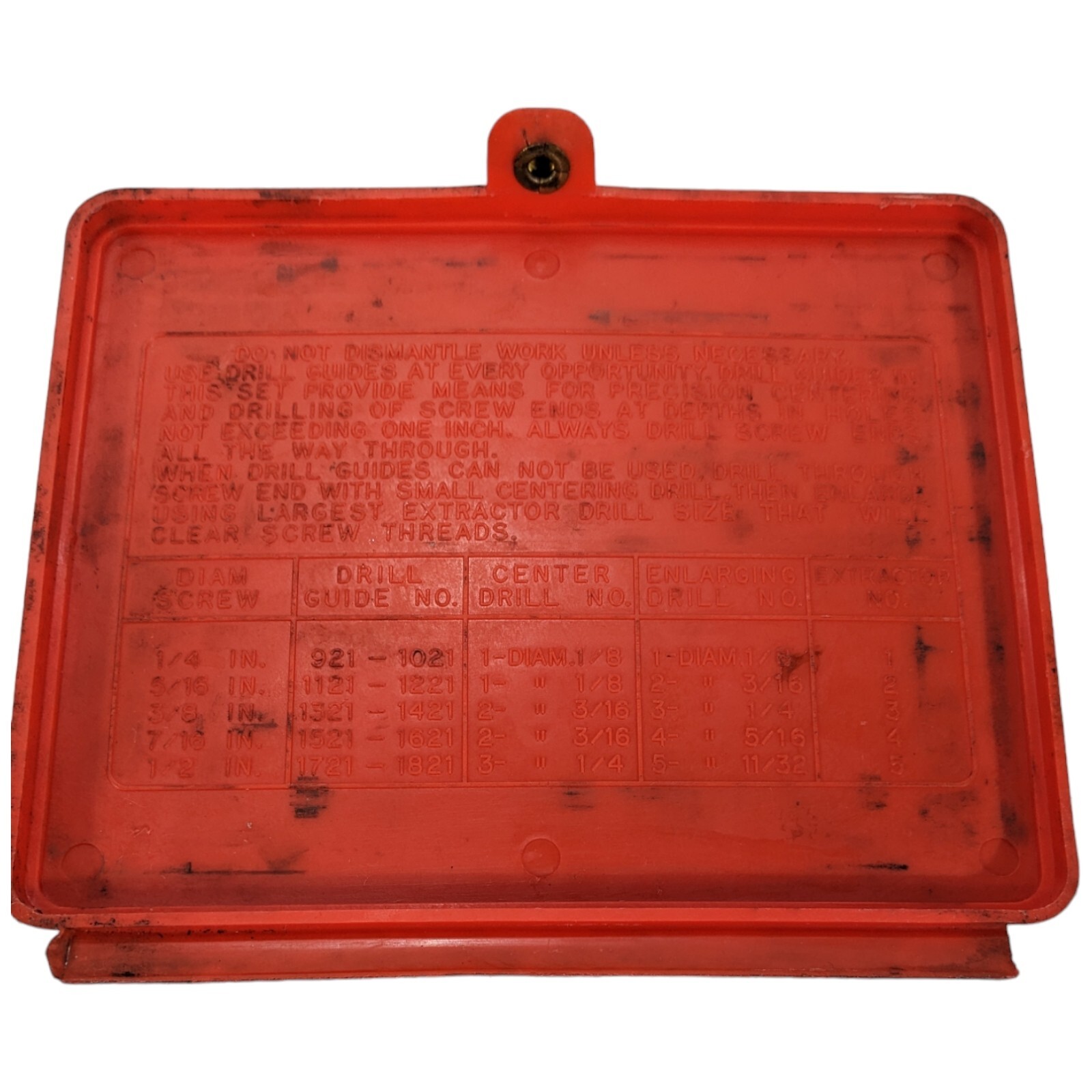 Blue Point Snap On 1020 Screw Extractor Plastic Case Container (BROKEN)