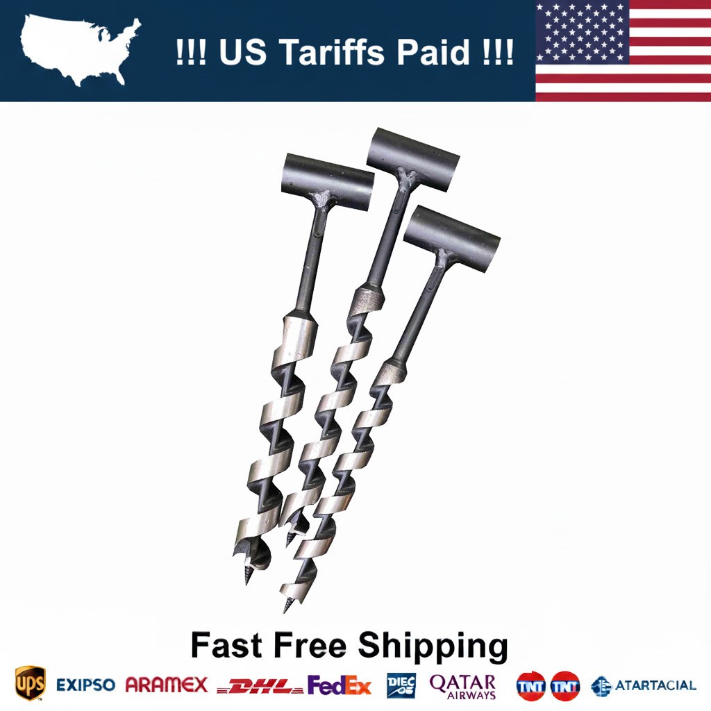 Scotch Hand Auger Wood Drill-Scotch Eye Survival Tools (0.94″ Drilling Diameter)