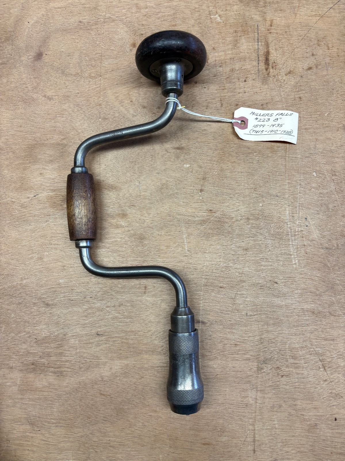 Millers Falls No. 223 corner (angle) brace, 8″ sweep Hammacher Schlemmer NY