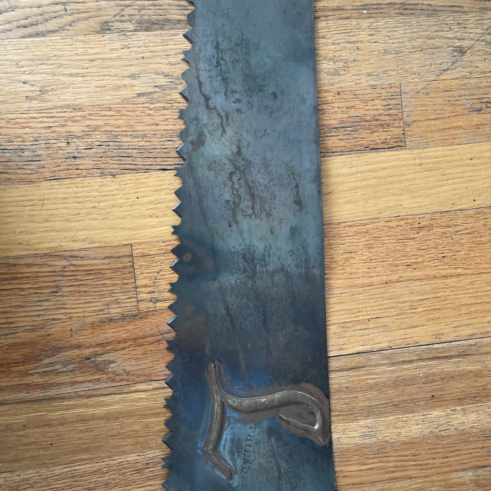 Antique 1877-1896 Disston SON / SONS 47” Crosscut 2 Man Logging Saw Philada RARE