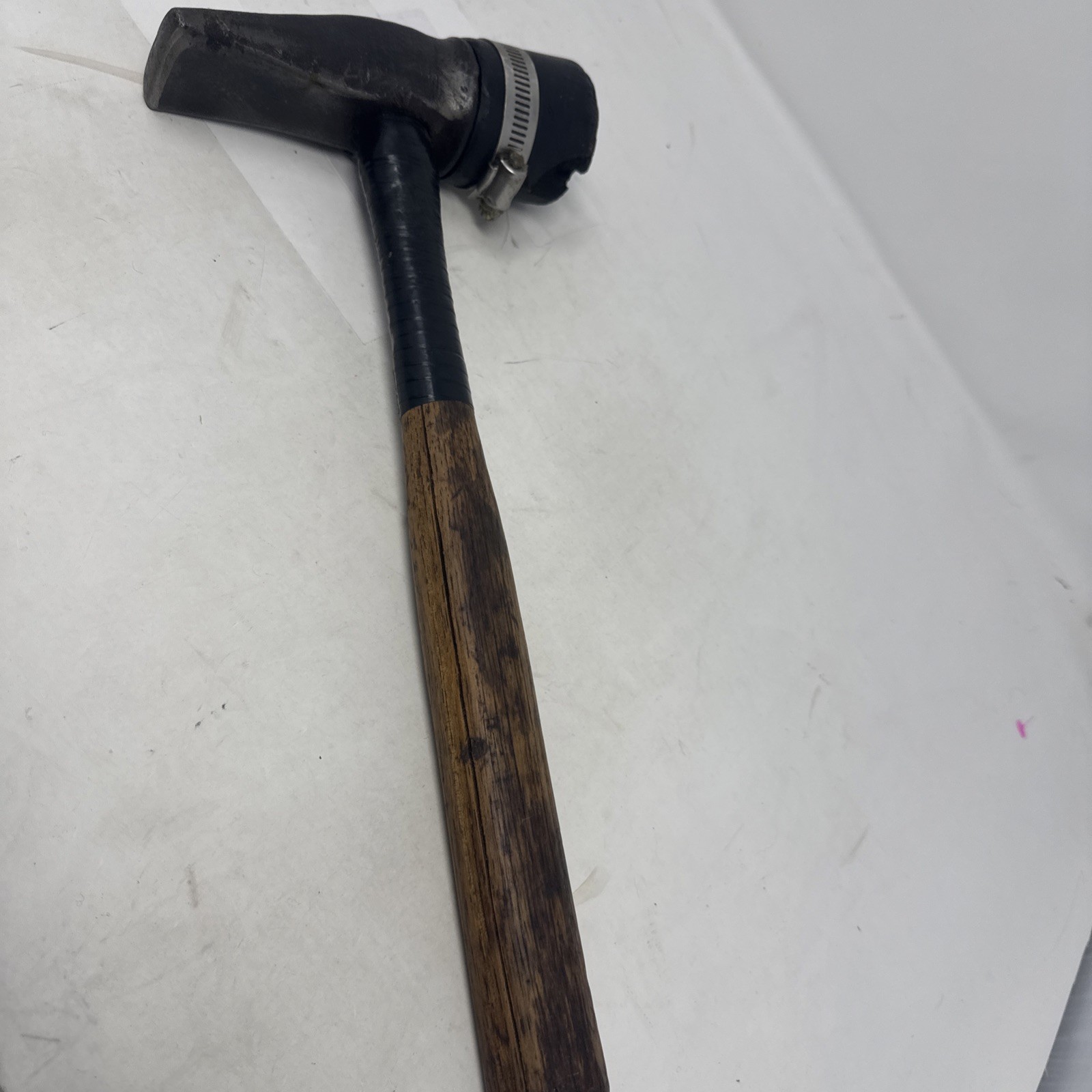 Vintage & Rare KEN TOOL Tire Hammer ~ T-11-R ~ Pat. Pend. ~ Wooden Handle 15+”