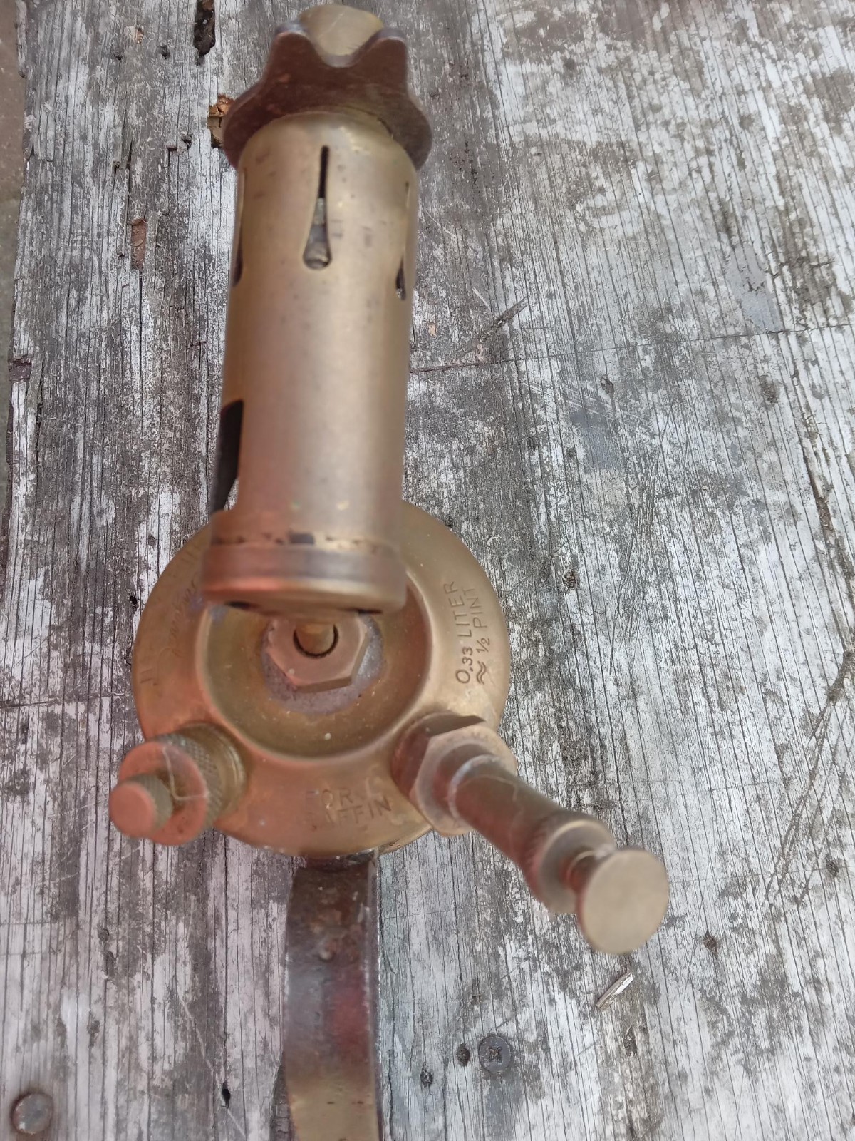 Small half pint, parrafin, brass blowtorch, collectable, Original Sievert design