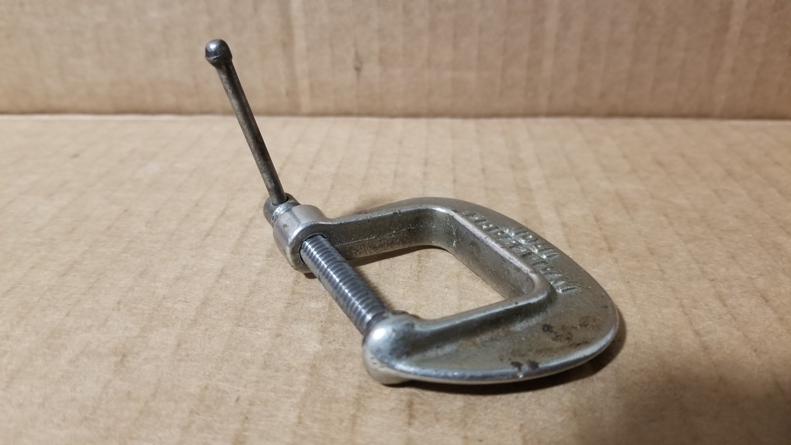 Vintage Small Unbreakable Malleable Iron C Clamp Made in USA VGC