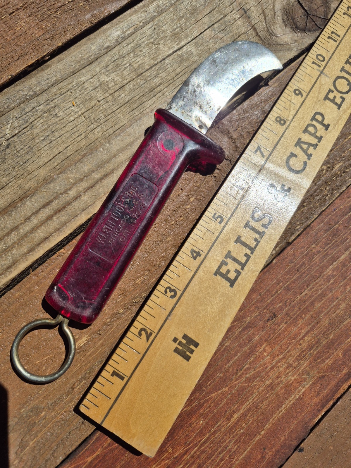 Vintage Klein Tools Inc. 1570-30 Lineman Cable Skinners Red Handle Chicago USA
