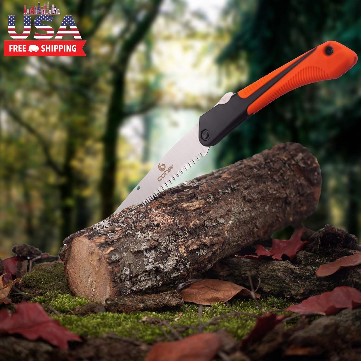 Folding Hand Saw for Tree Pruning, Camping, Gardening, Hunting. Cutting Wood, Pv
