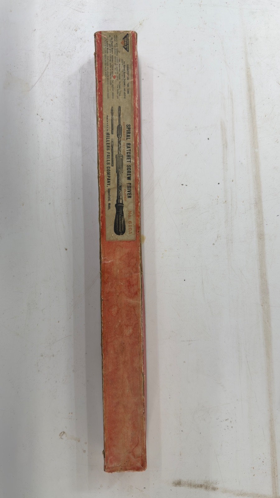 Millers Falls Spiral Ratchet Screwdriver No.610A W/Box Excellent Condition
