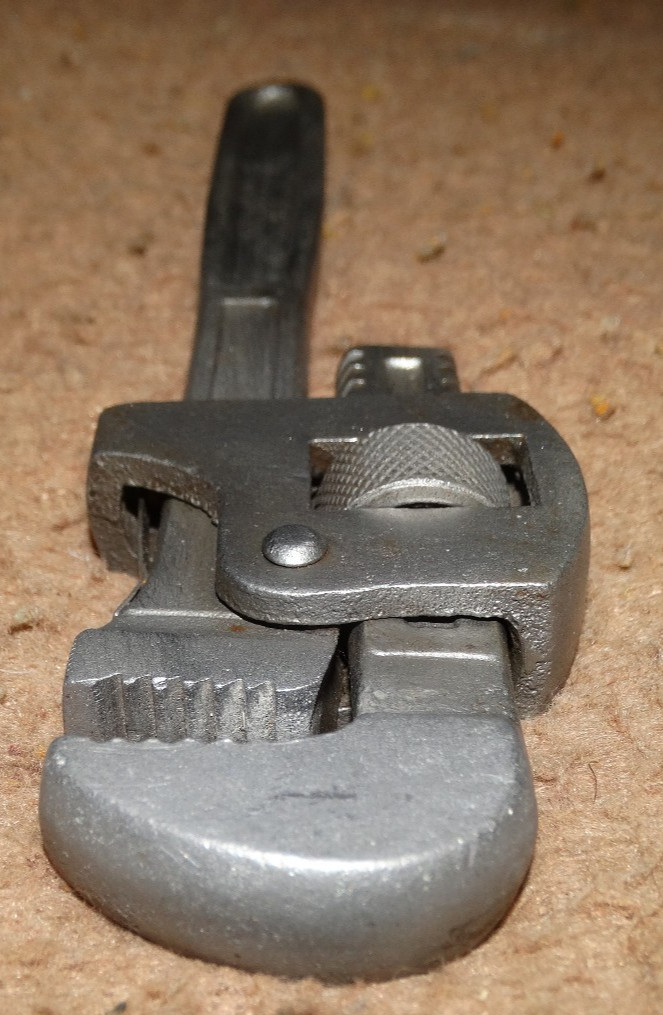 Antique 1890’s TRIMONT MANUFACTURING CO. 7″ Adjustable Pipe fitting wrench VGC