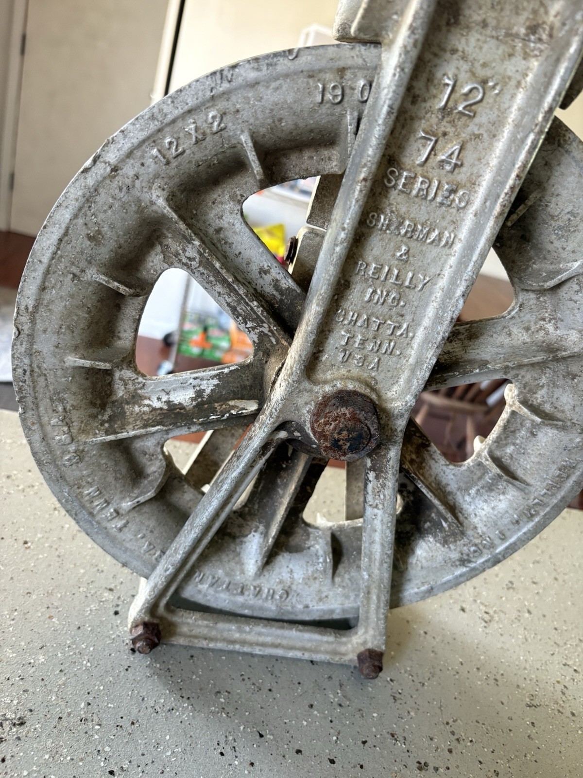 Vintage 12” Aluminum Transmission Block Wire Puller-SHERMAN & REILLY INC-Tenn!