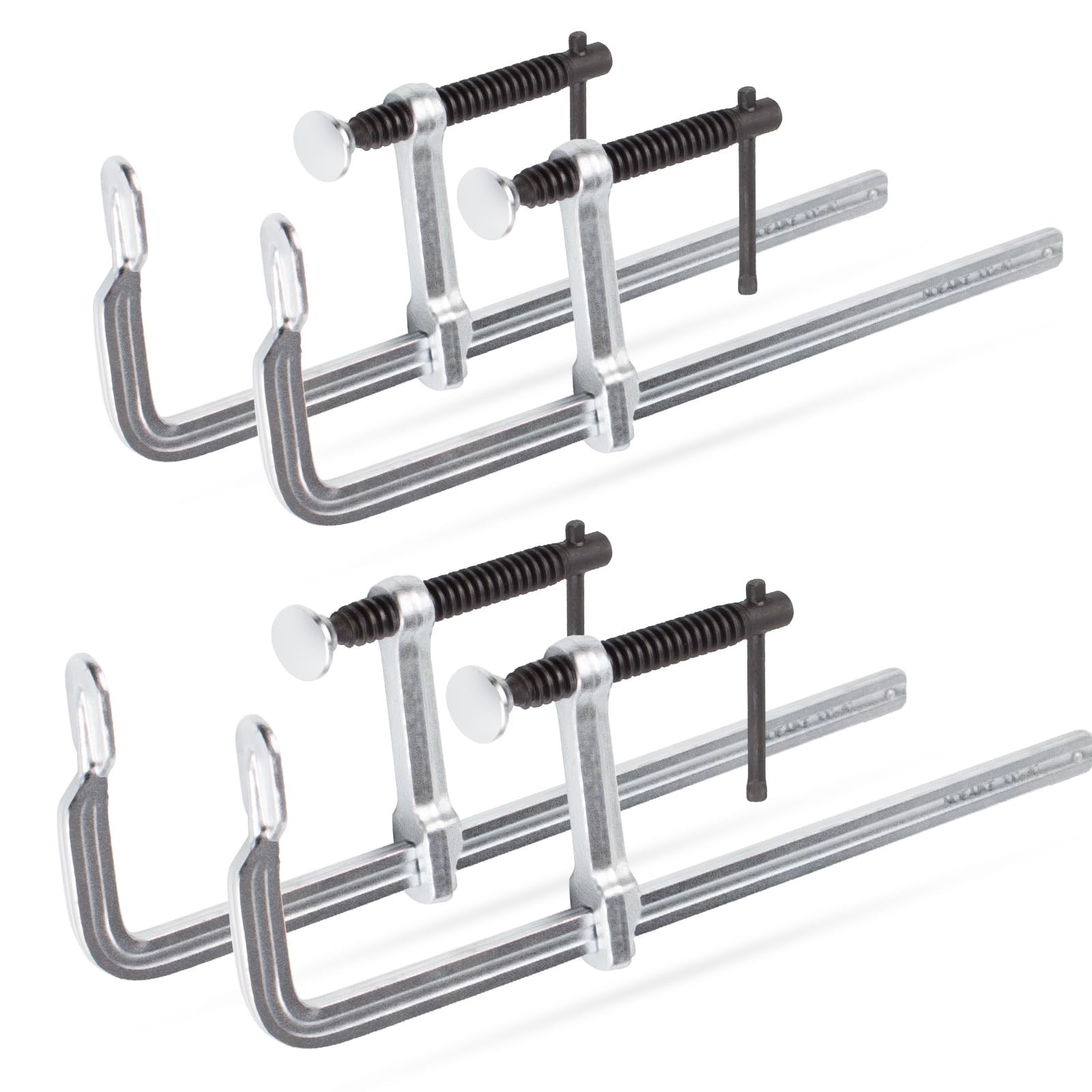 4-Pack 12 Inch Welding Bar Clamps | Drop Forged Steel Bar Clamps Throat Depth…