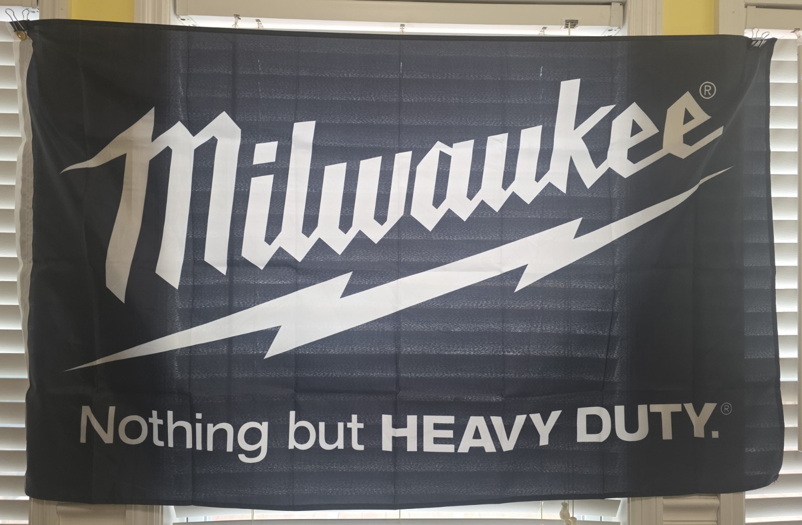 Milwaukee Tool Black And White Nothing But Heavy Duty Flag. Brand New Unopened.