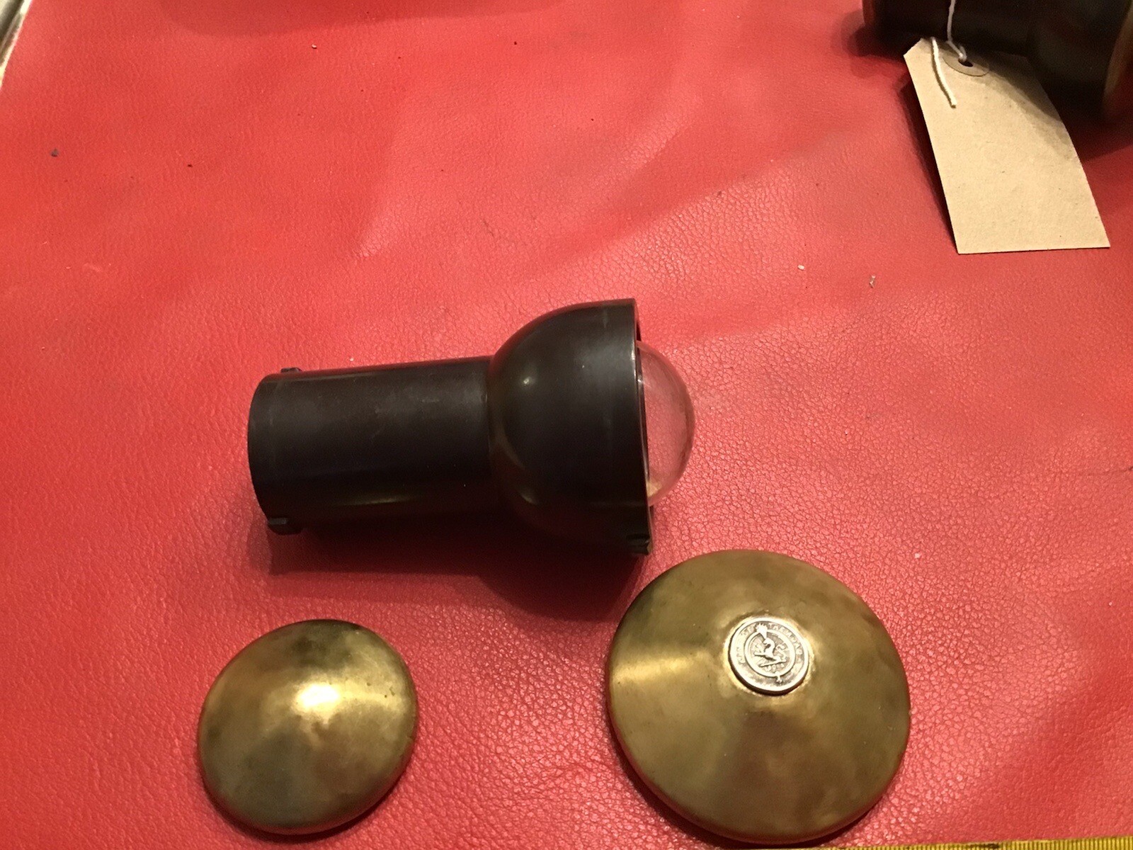 UNUSUAL LUCAS VINTAGE C 1934 MOTORCYCLE SPARE BULB HOLDER RARE PART OF TOOL KIT