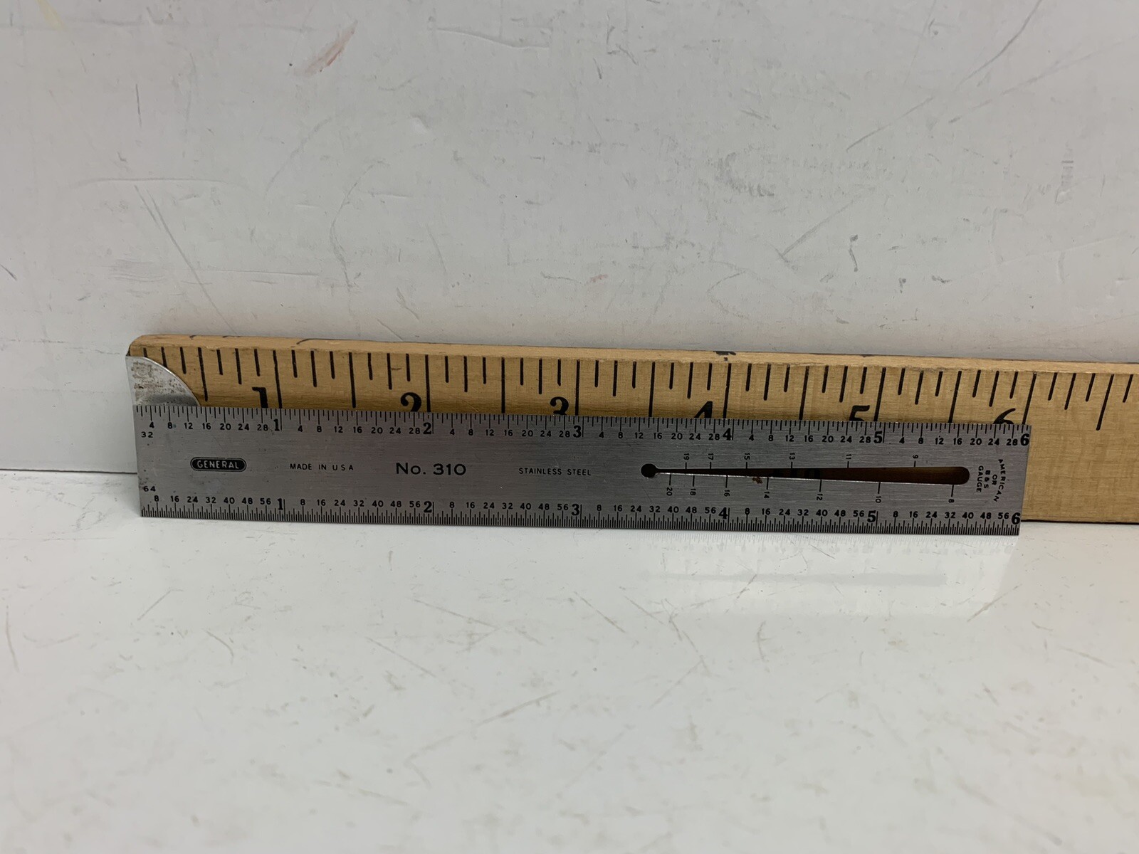 General Ruler American OR B An S Gauge No. 310 Tempered Steel USA A013