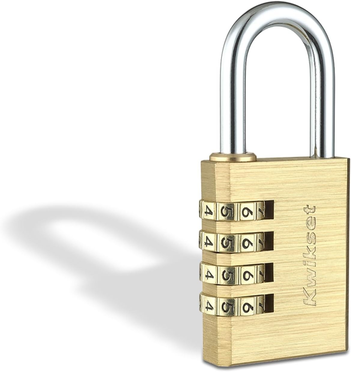 Aluminum Resettable 3-Digit Combination Padlock Outdoor Shed & Gate Lock 1-1/8