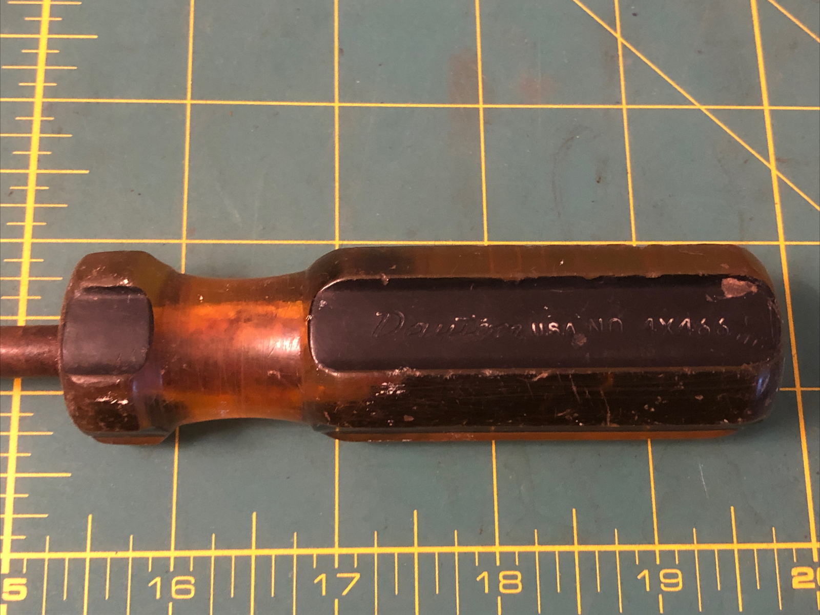 Vintage Dayton USA 5/16” Slot Screwdriver no. 4X466 Old Mechanics Tool 10” Long