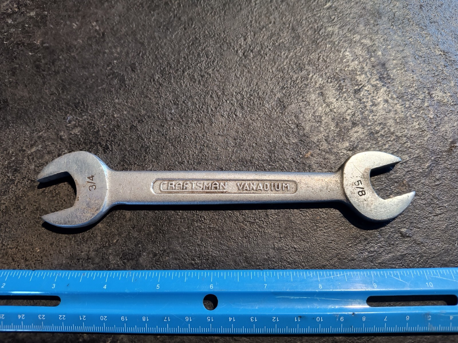 CRAFTSMAN Vintage Double Open End Wrench 1729, VANADIUM, CI Code, Underline C