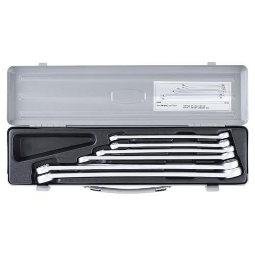 Tone M156 Silver 15° Long Open End Wrench Set (6 Pieces)