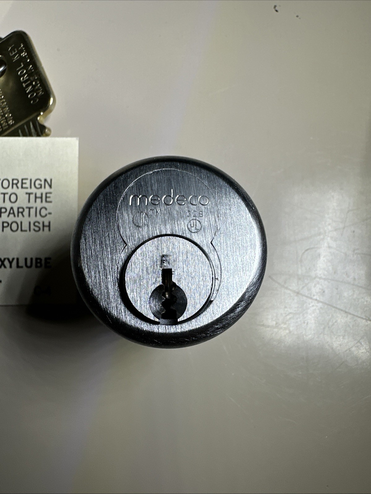 NOS Medeco LFIC Core & Housing, 2 Operating Keys and 1 Control Key W/Dupl Card