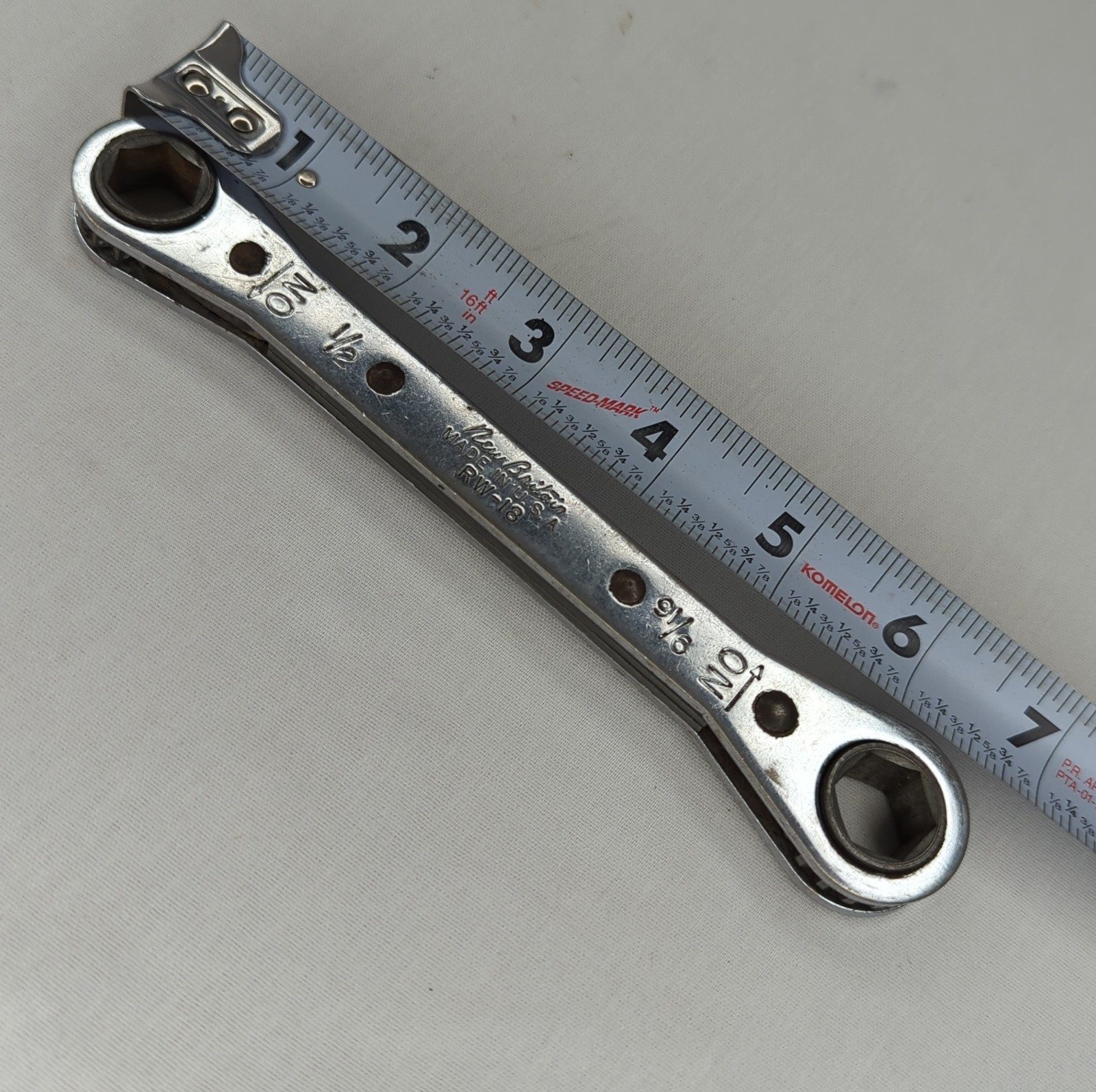 New Britain 1/2″ X 9/16″ RW-18 Ratcheting Box End Combination Wrench 6 Point USA