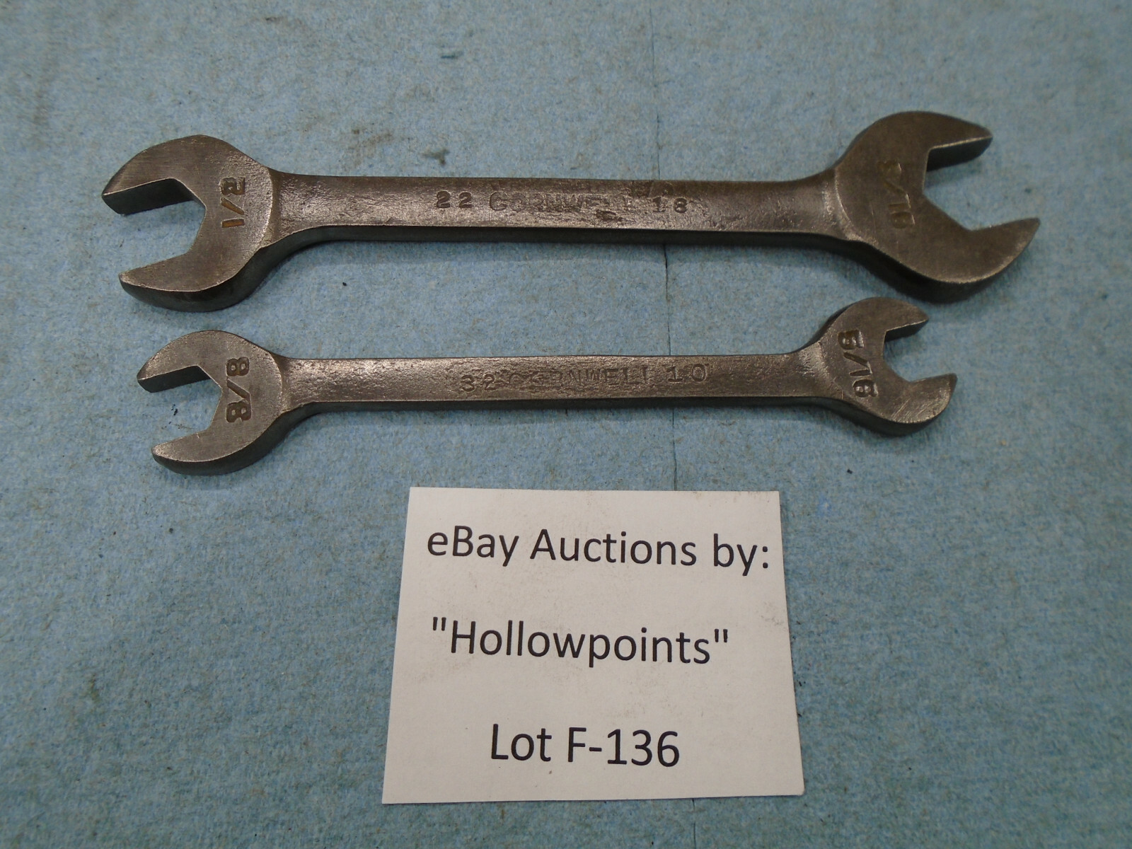 Cornwell Lot of 2 vintage Open End Wrench Set 5/16 x 3/8″ & 1/2″ x 9/16″ F136