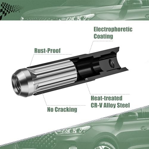 7 Spline Lug Nuts Key Socket, 1/2 Inch Drive Impact Square Tool – Quickly Rem…