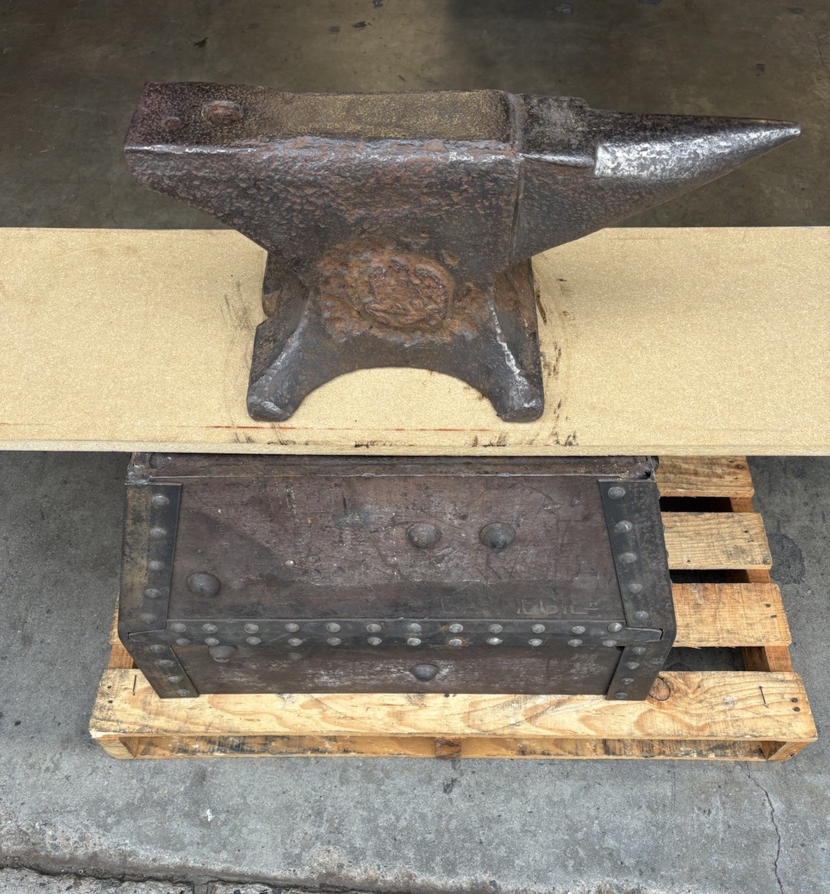 ANTIQUE FISHER NORRIS 1900S RARE ANVIL 21”x9.4” 150LB+