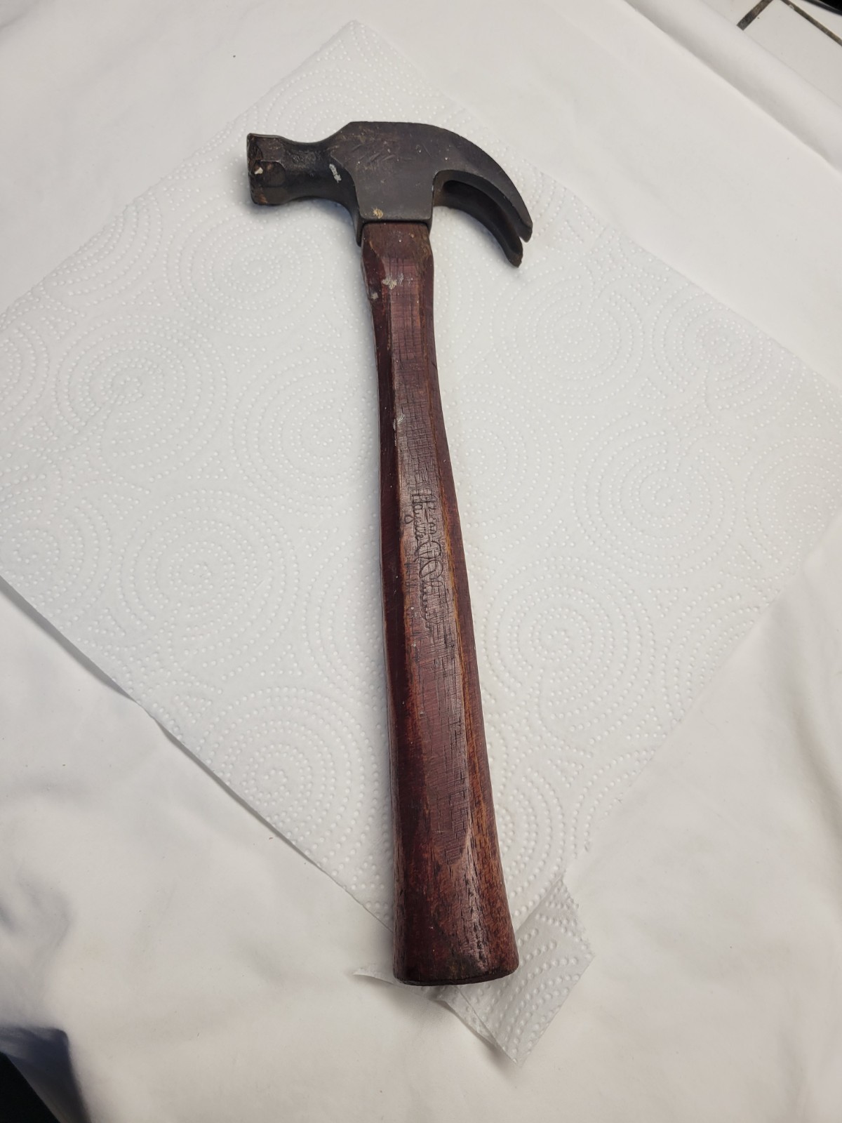 Vintage Fayette R. Plumb autograf Hammer Handle