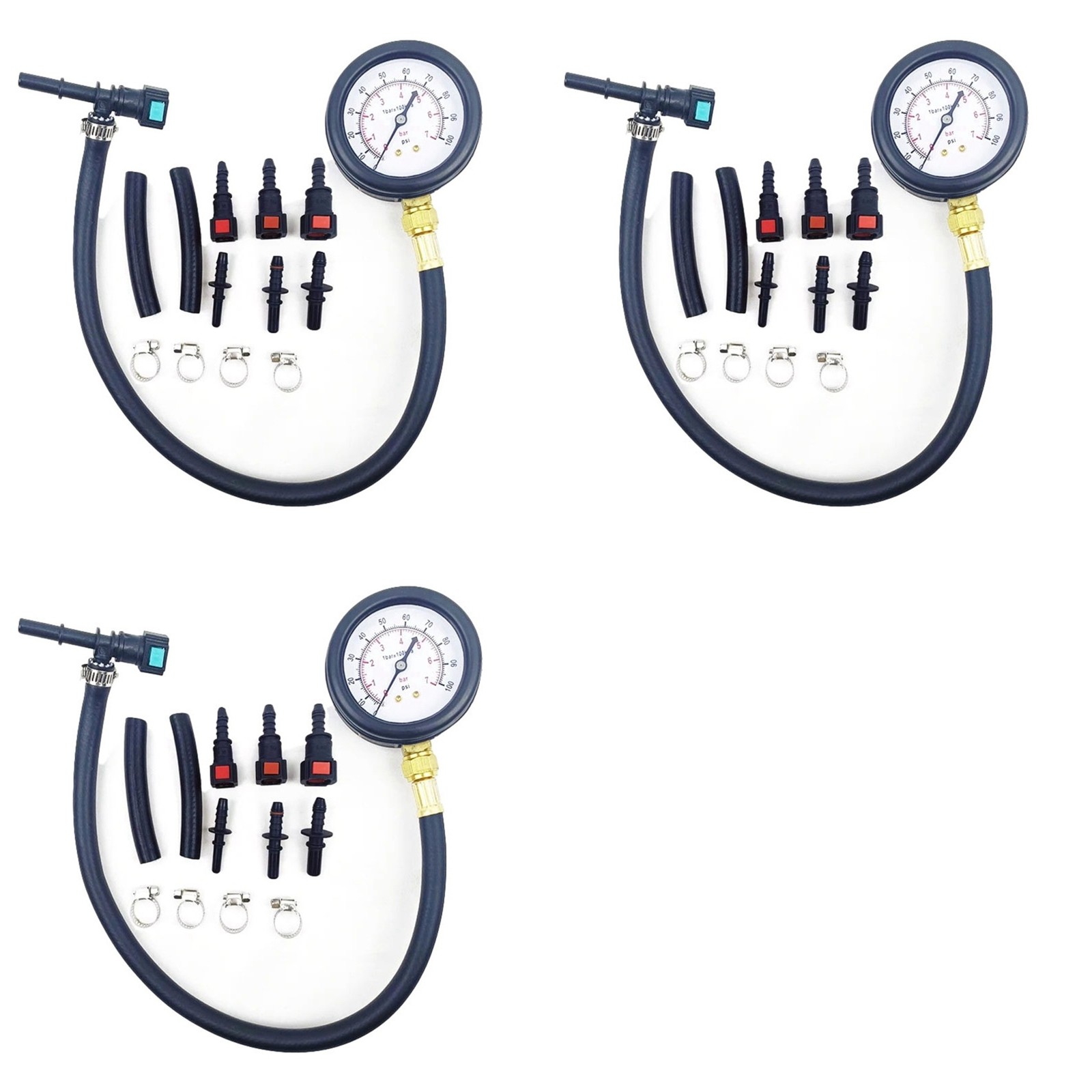 3X Automobile System Gasoline Pressure Car Pressure Tester Tool7876