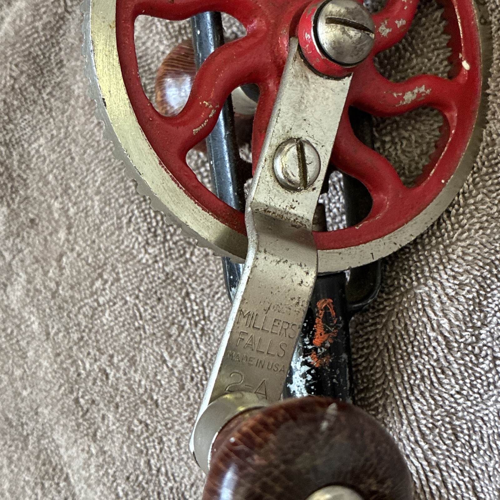 Vintage Millers Falls Co Model No #2A 15” Hand Drill Crank Egg Beater Style