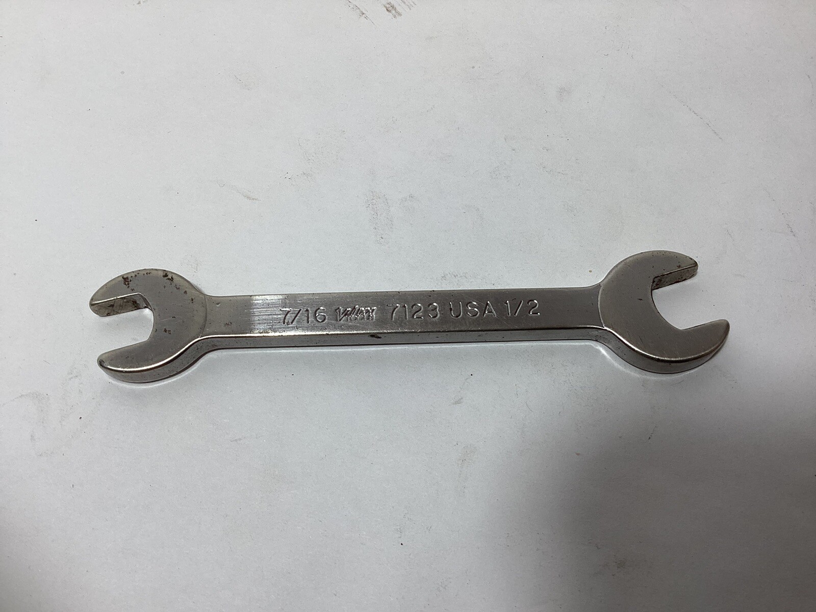 Vintage Vim Tools Double Open End Wrench 7/16 And 1/2 7123